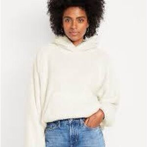 Old Navy Over Sized Sherpa Hoodie in Howlite Size L